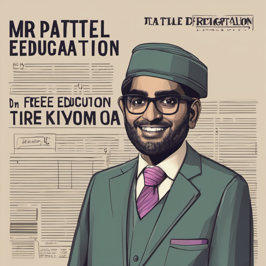 Mr. Patel announcing free education